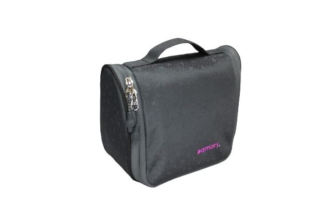 AMARY Travel Toiletry Bag – Lightweight, Water-Repellent Organizer Pouch for Men & Women (Gray)