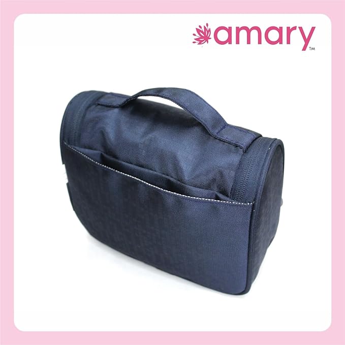 AMARY Travel Toiletry Bag – Lightweight, Water-Repellent Organizer Pouch for Men & Women (Gray)